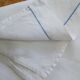 Embroidered sheet, blue swallow pattern, 88x170 cm