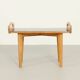 French side table in oak with large handles, 1950s.
