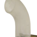 Brass and Pulegoso Glass Wall Lamp attributed to Aldo Nason for Mazzega 1960s