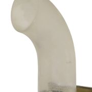 Brass and Pulegoso Glass Wall Lamp attributed to Aldo Nason for Mazzega 1960s
