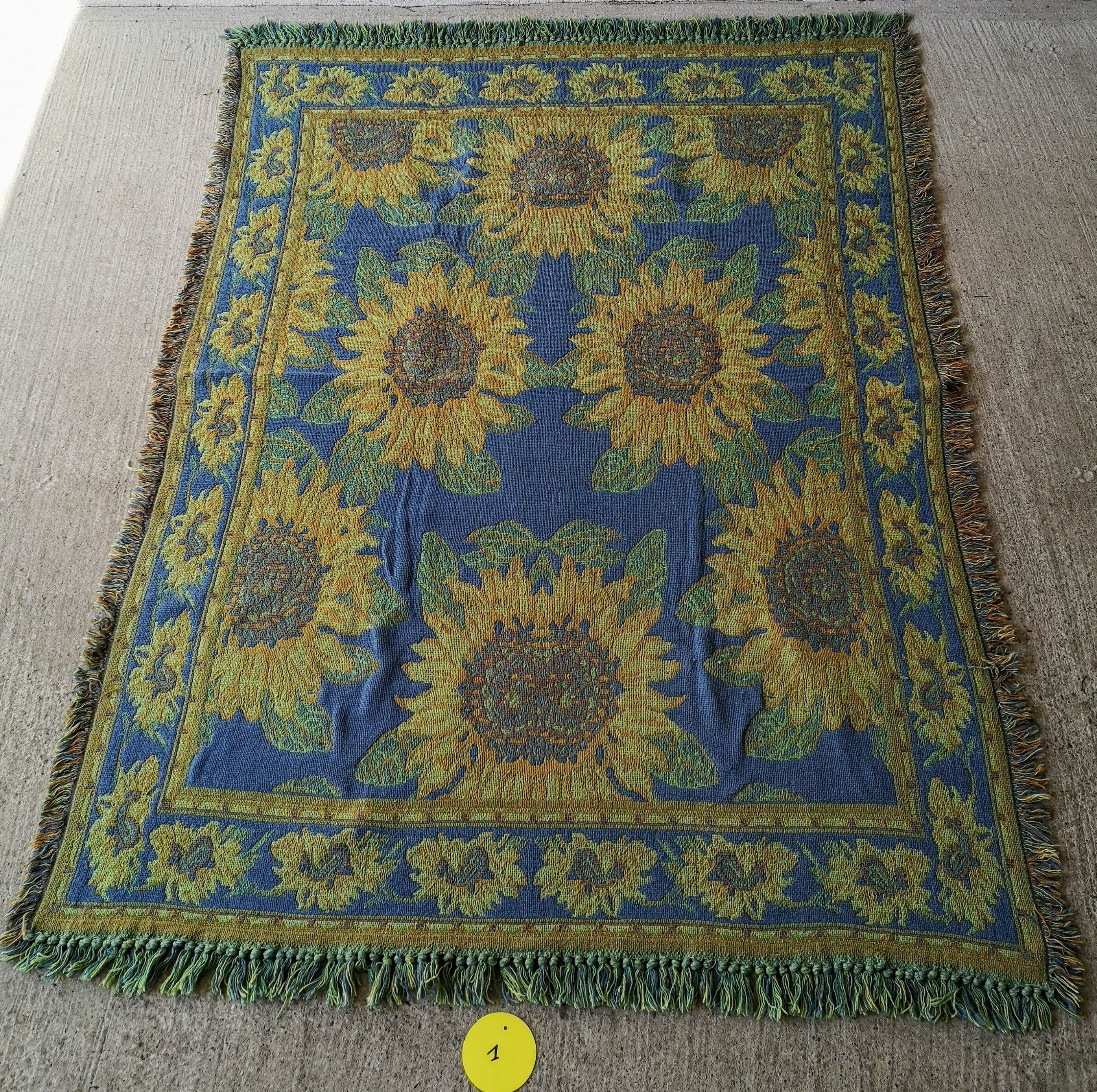Jordan's "Tournesol" cotton kilim - 140x110cm