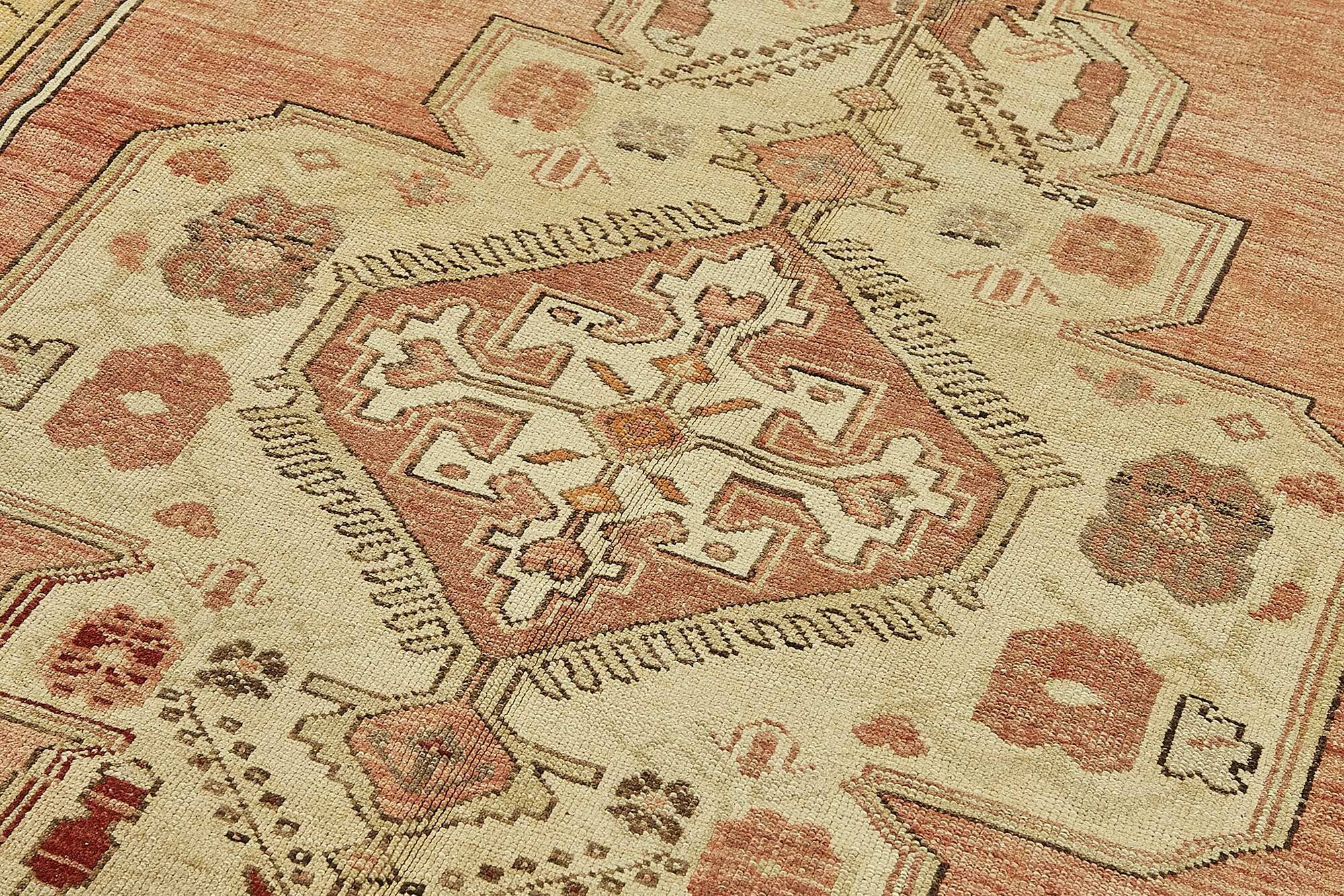 Turkish Vintage Anatolian Rug 150 cm x 338 cm