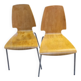 Midi centurion modern Danish Bentwood chairs with chrome legs