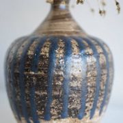 Mid-century Scandinavian modern brutalist art pottery vase by Mari Simmulson for Upsala Ekeby, Sweden, 1970s