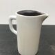 Former pitcher quimper gf ceramics white decor painted flowers - anse vintage