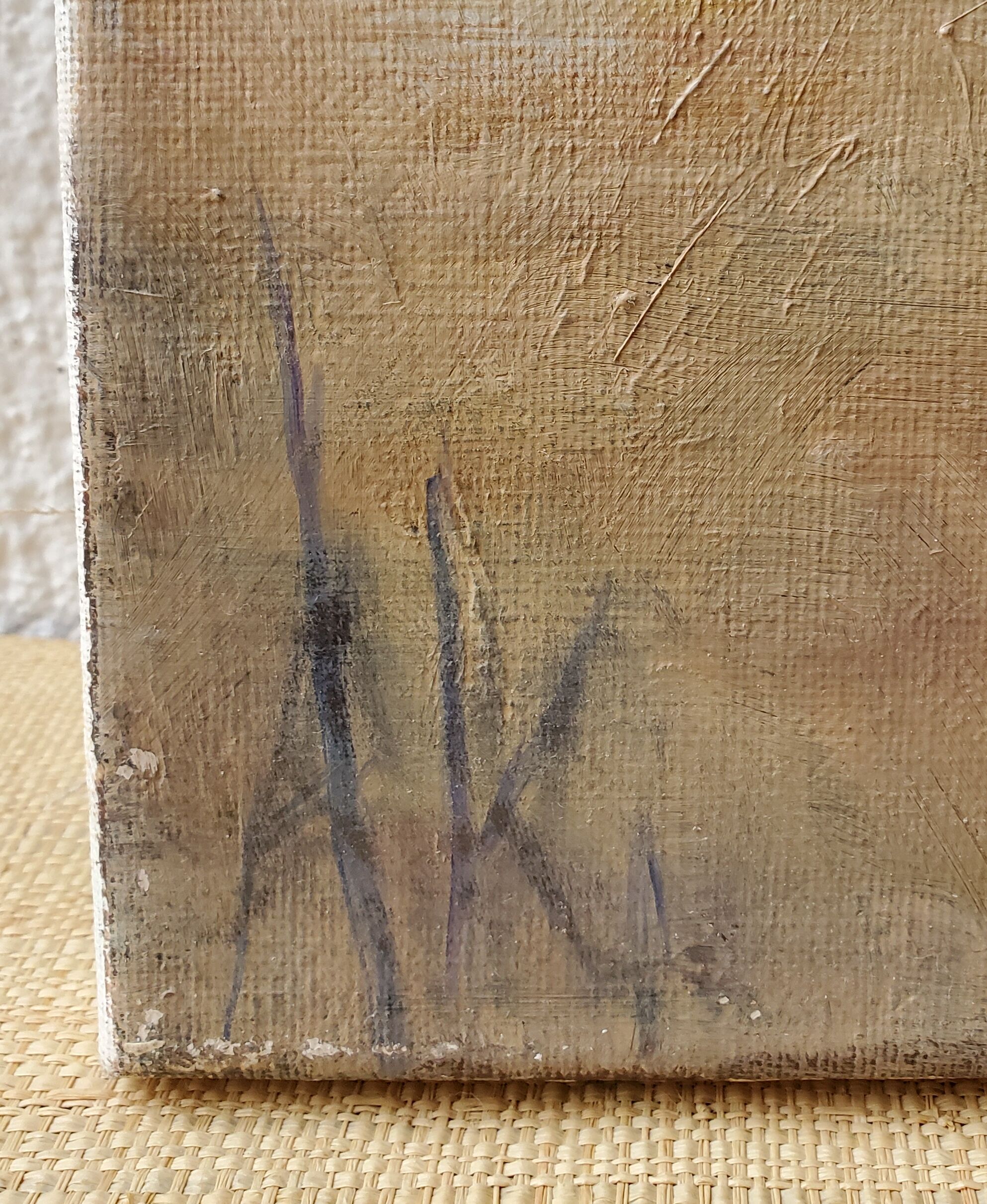 Oil on canvas, the campanules