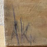 Oil on canvas, the campanules