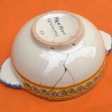 Duo bols à oreilles faïence henriot quimper