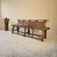 Chinese bench, 19th century, solid elm, temple
