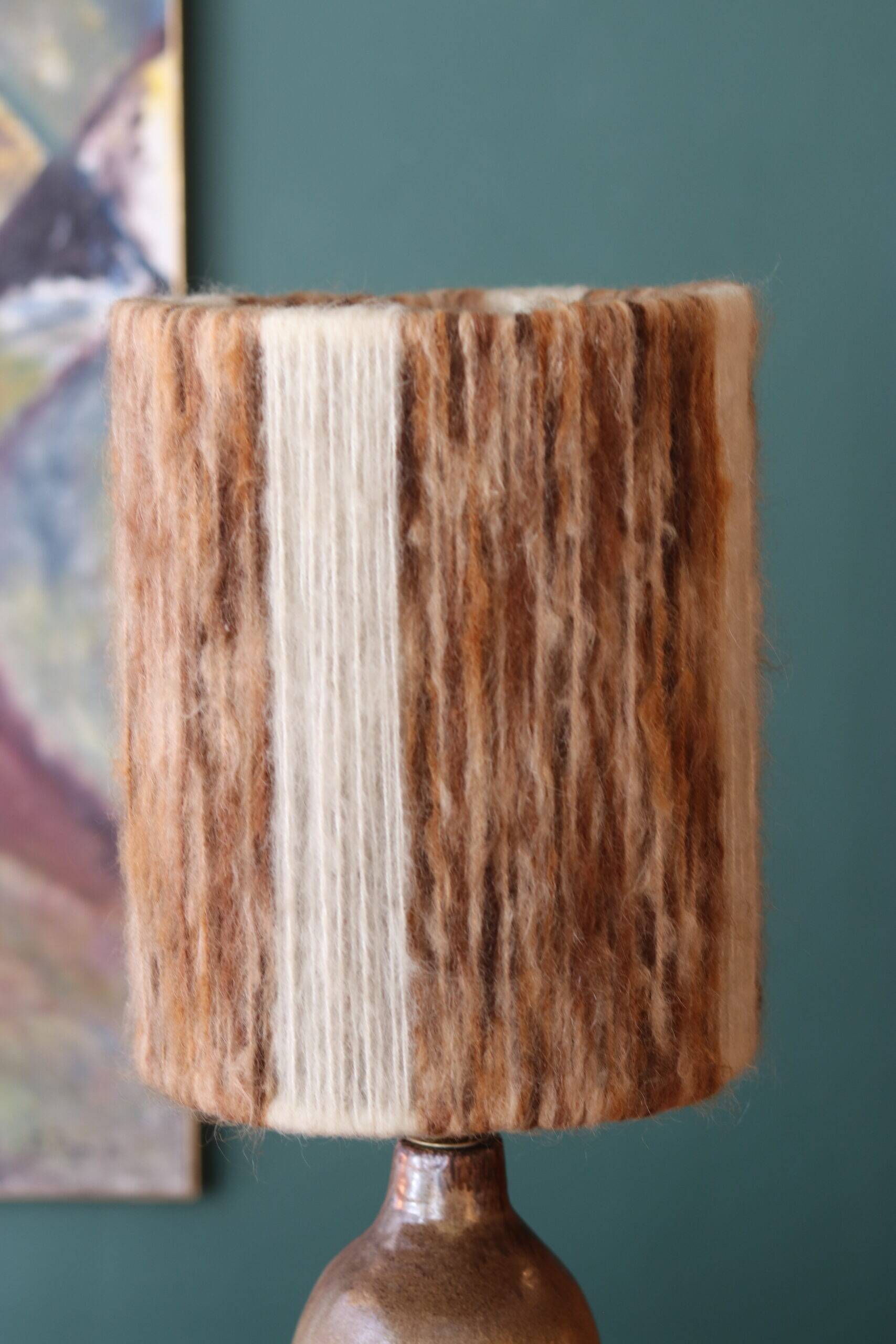 1960s table lamp in glazed stoneware
