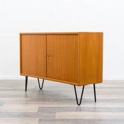 Two-door chest of drawers/sideboard with hairpin legs, 1960s. Restored