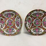 Asian Porcelain Plates Floral Decor