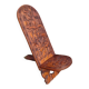 Old African wooden carved talking chair.