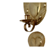 Paire d'appliques suédoises en laiton du milieu du siècle par S. Fong