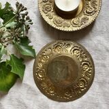 Flat golden candlesticks