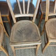 Ensemble de 10 chaises bistrot années 1950-60 vintage Luterma