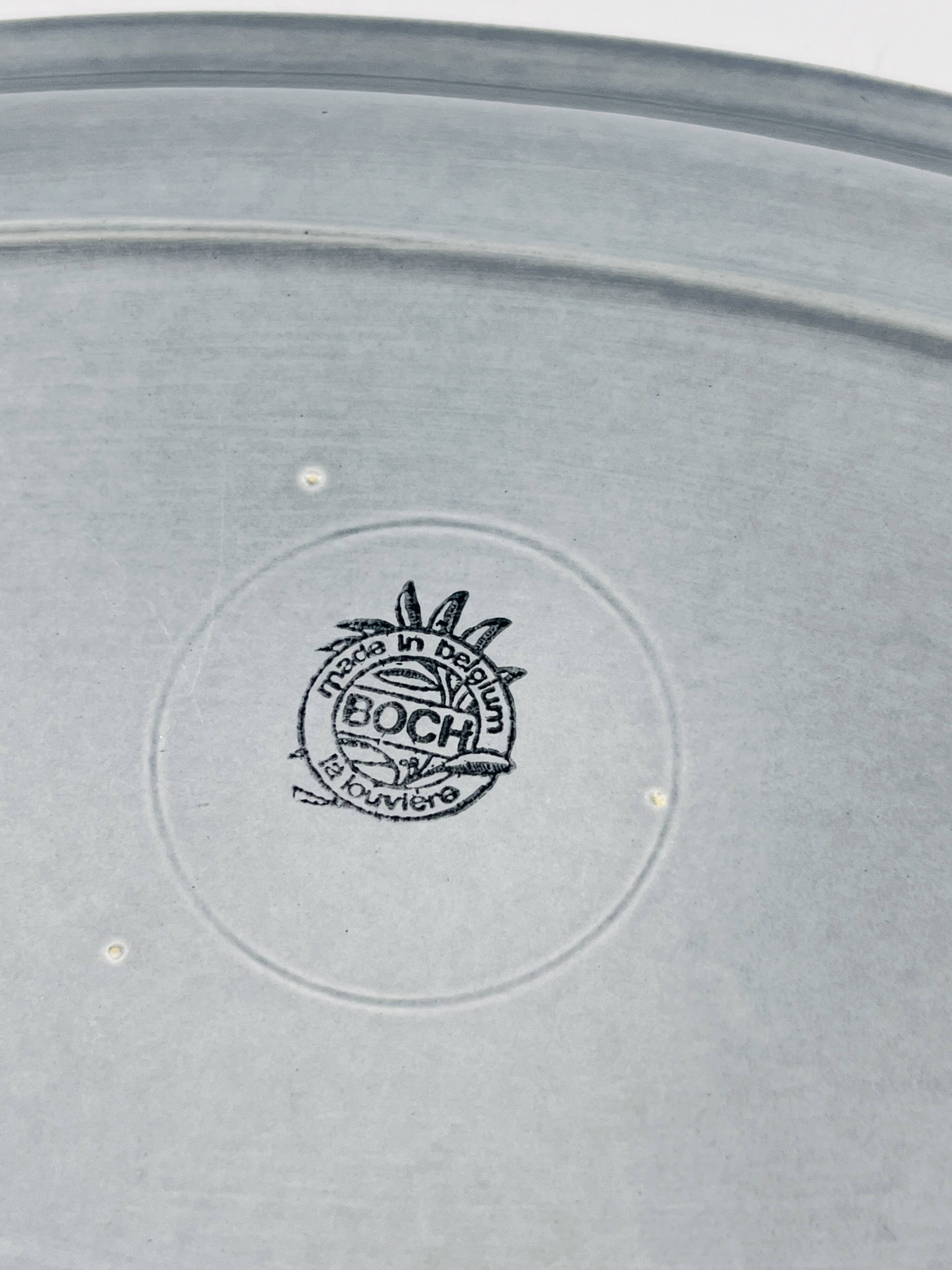 Set of two Boch blue dishes