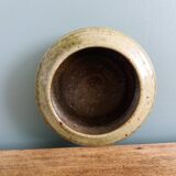 Stoneware bowl signed Fontgombault