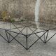 Metal and glass coffee table, 1980
