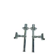 Paire d'appliques murales vintage en verre et chrome – 35 cm (H) x 15 cm (P)