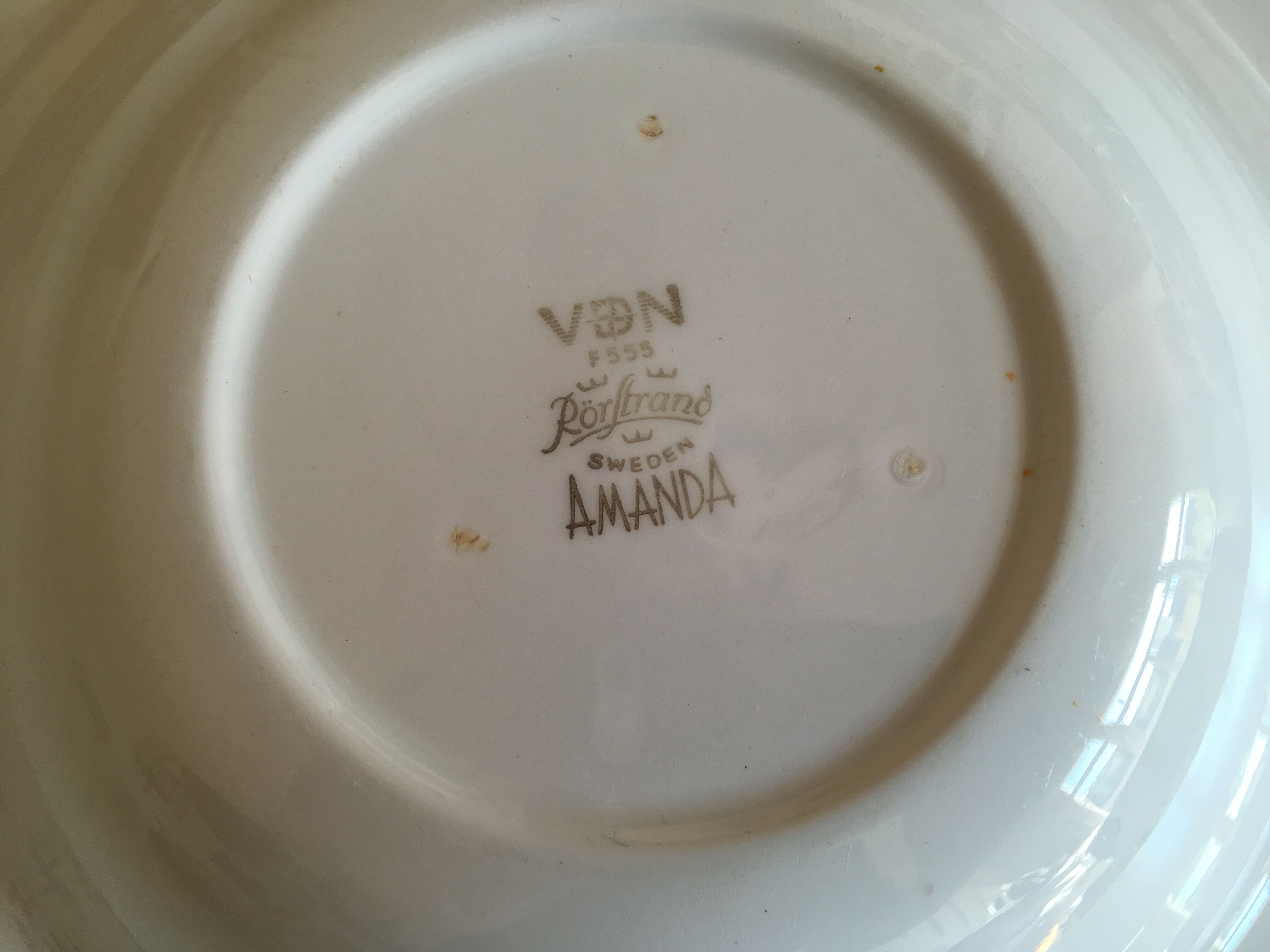 Amanda modernist hollow plate by Rorstrand Sweden 1972