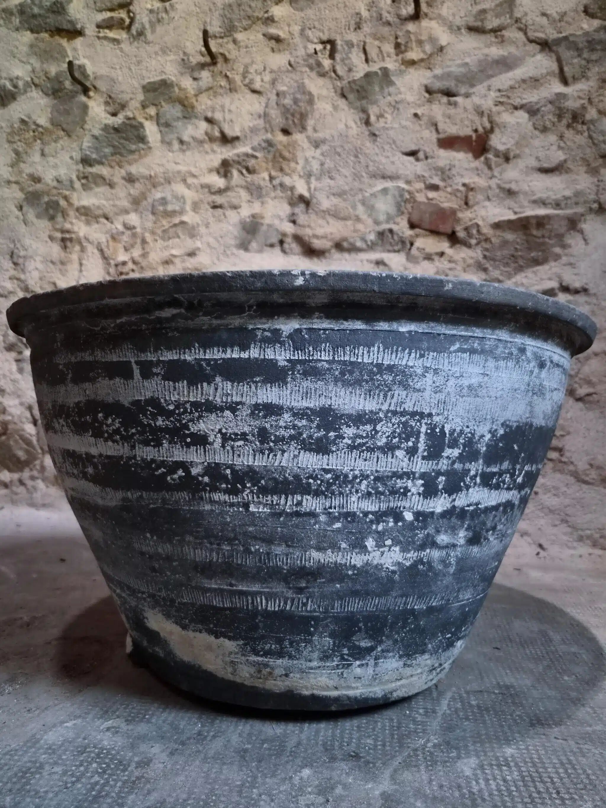 Old rustic washing trough in terracotta, Auvergne, 19th century