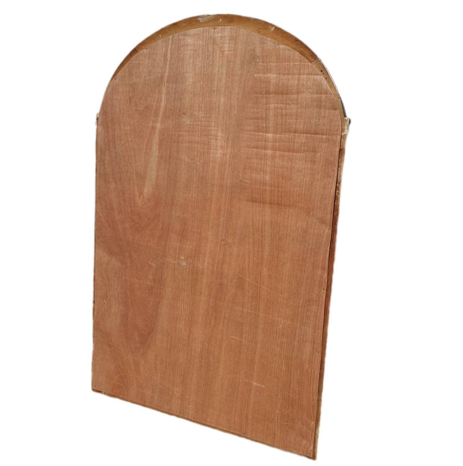 Grand miroir Art-Déco noir biseauté