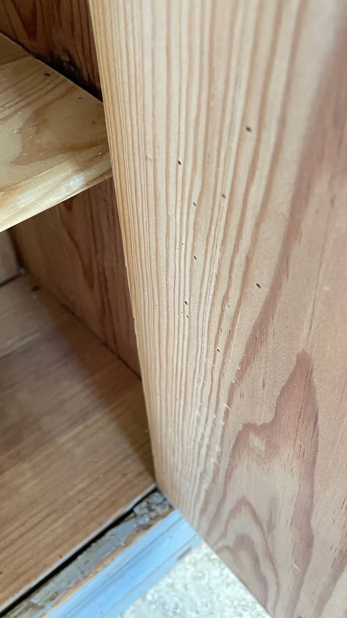 Antique Bedside Table in Weathered Grey Wood