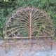 2-seat peacock rattan headboard