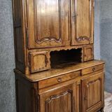 Two-body buffet from the Louis XV period in solid walnut, 18th century.