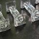 8 cutlery holders made of cut glass