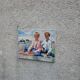 Oil on canvas, painting of young men.