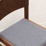 Scandinavian style ebony chair upholstered in gray