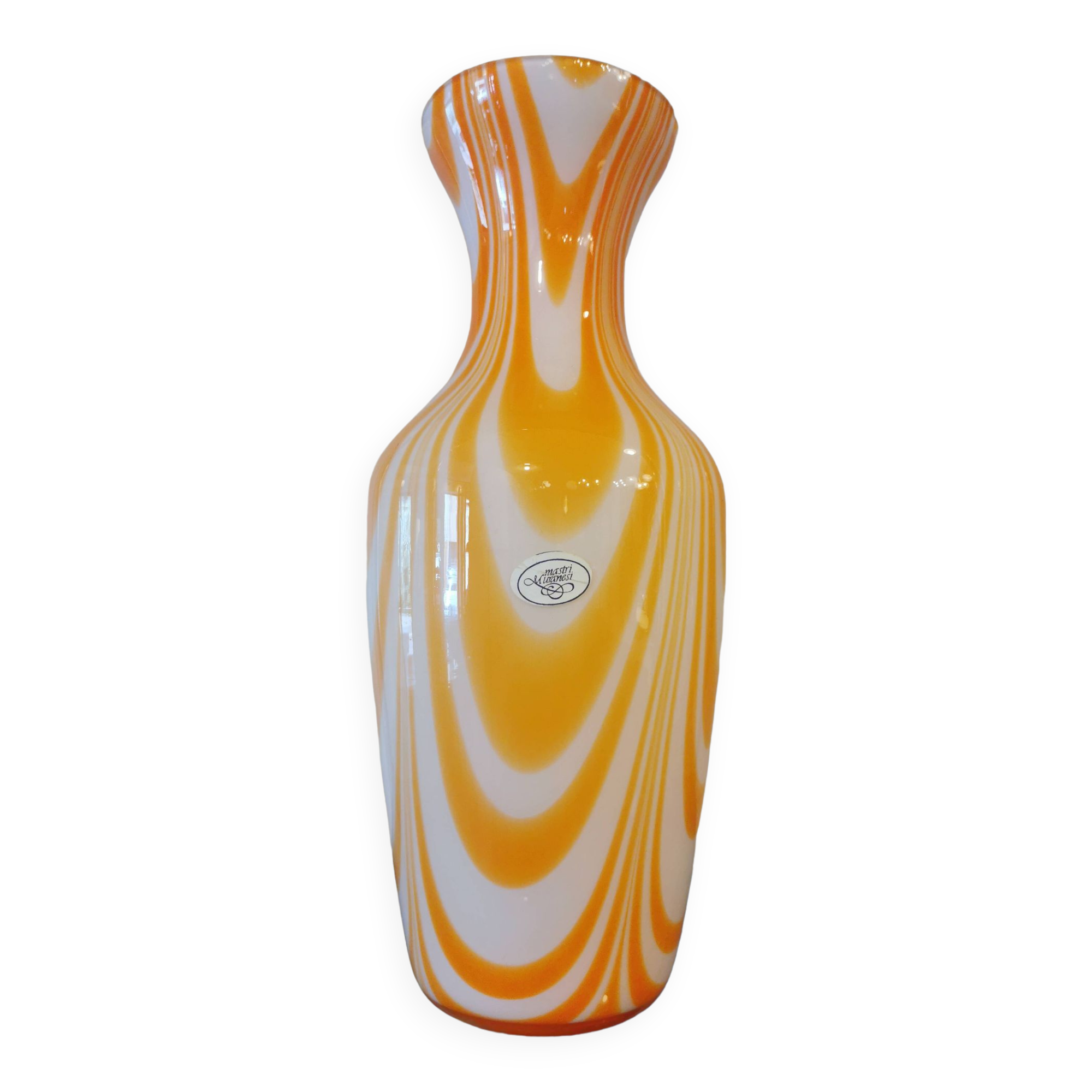 Large vintage Murano glass vase, Italy, 70s