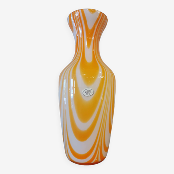 Grand vase vintage en verre Murano, Italie, Années 70