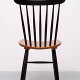Set of 4 spindle back dining chairs 1960s holland