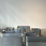 Ensemble d'étagères murales ZigZag par Joëlle Ferlande & François Monnet pour Kappa Uginox années 1970