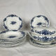 Lunéville Keller & Guérin, soup bowl and ten plates Maintenon