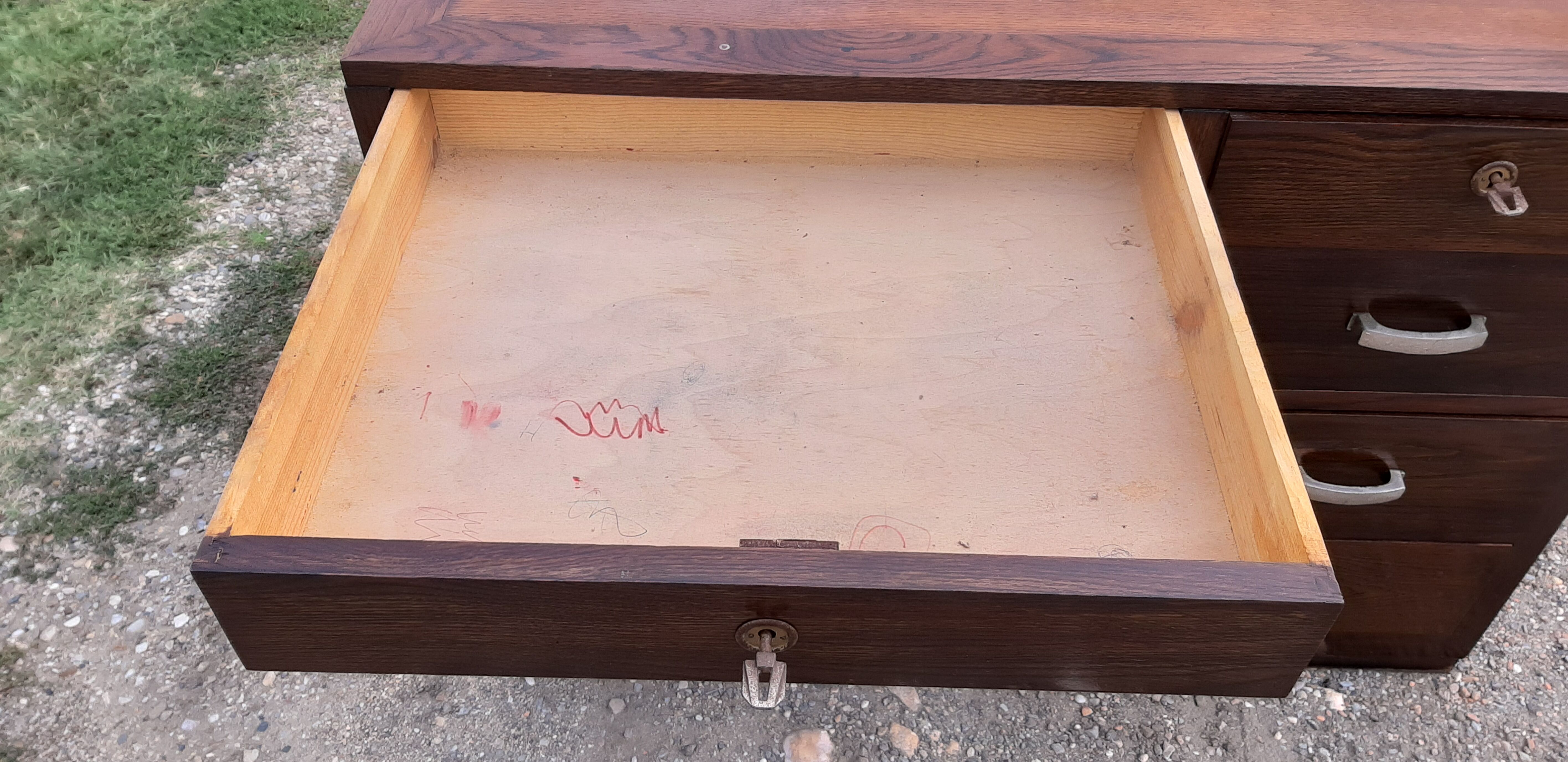 Oak wood desk from the 1930s
