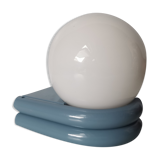 Vintage metal and opaline wall lamp