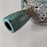 Italian ceramic dish with marine relief decoration from San Marino, 1960s-70s