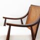 Fauteuil vintage en cannage - Restauré - Assise neuve