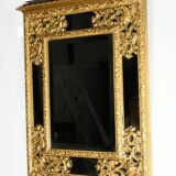 Miroir à Parcloses en Bois Doré, époque Napoléon III – Milieu XIXe