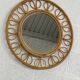 1950s round mirror in bamboo and rattan Franco Albini