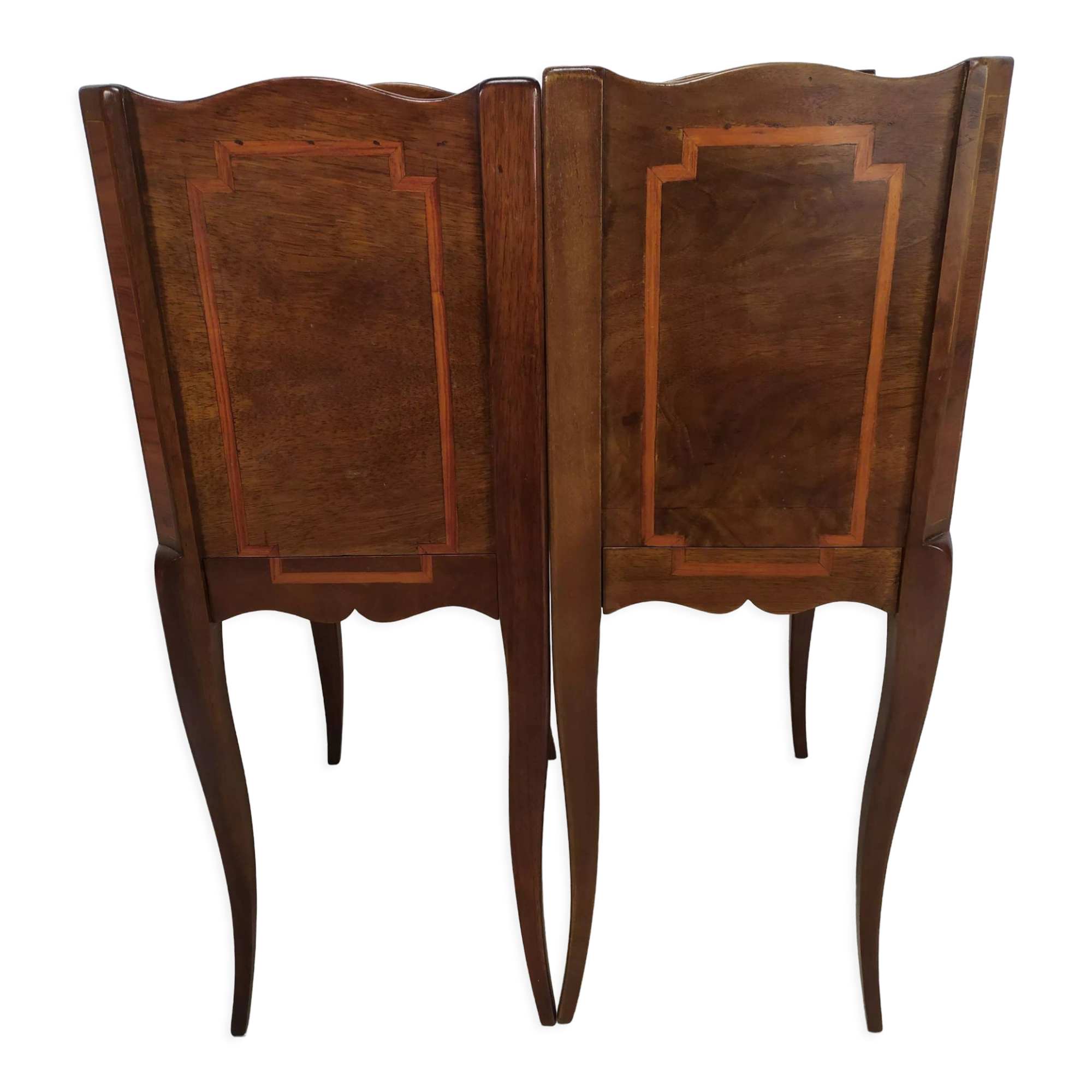 Marquetry bedside tables