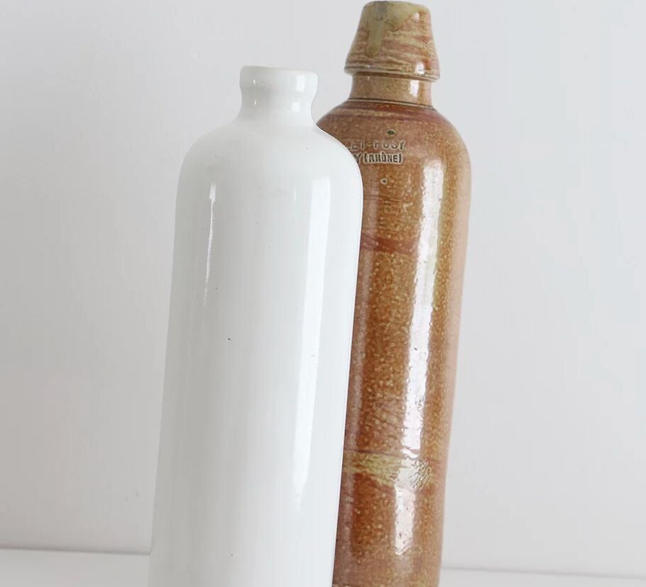 White ceramic bottle