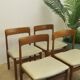 Set of 8 mid-century teak chairs, Denmark 1960.