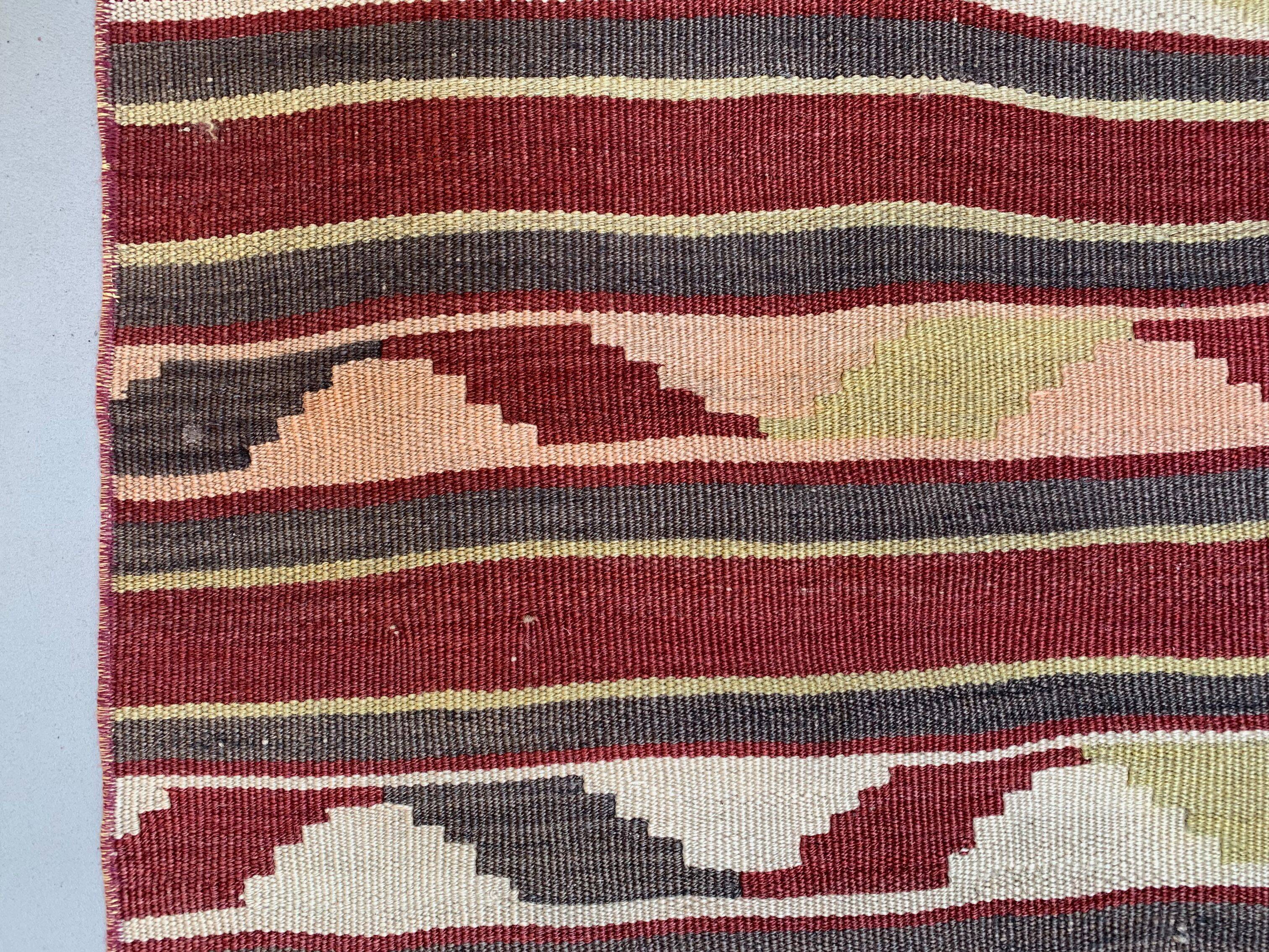 Old Turkish narrow Kilim Runner 270x53 cm shabby chic, vintage kelim