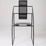 Black metal chair "Quinta" Mario Botta