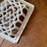 White cast iron soap holder